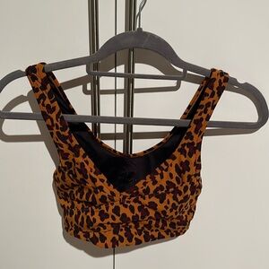 Varley Leopard Print Sports Bra